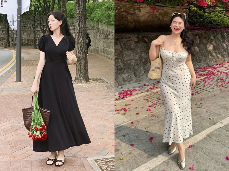 váy chữ a váy xòe