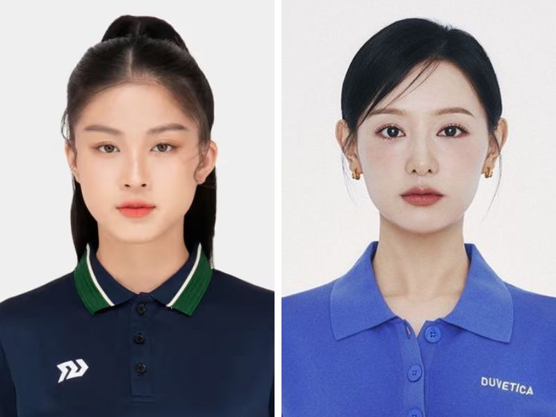 Áo polo nữ để chụp căn cước công dân