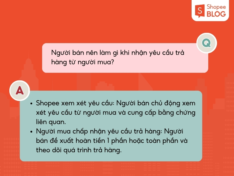 Người bán cần chủ động xem xét yêu cầu Trả hàng/hoàn tiền