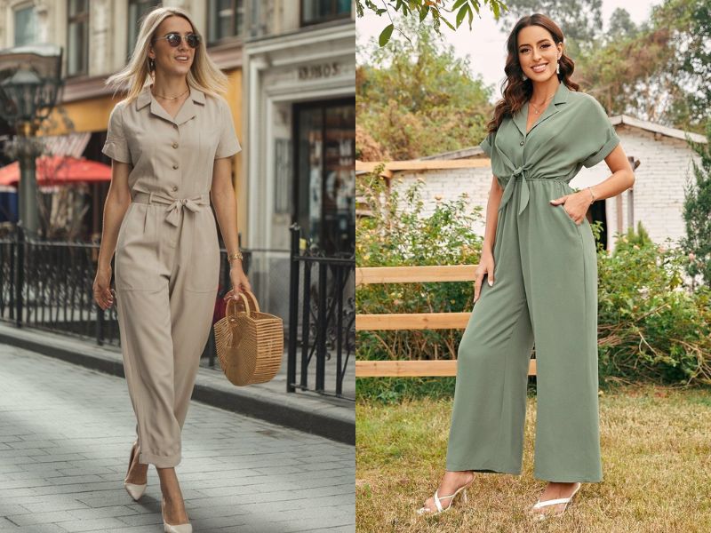 Jumpsuit chiết eo 