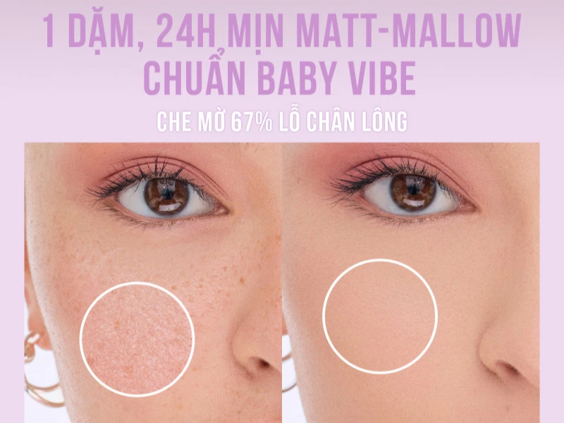 Khả năng che phủ và finish của Cushion Maybelline
