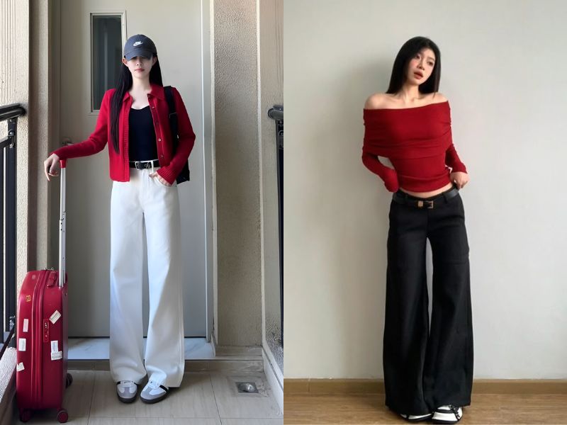 outfit đỏ 8/3