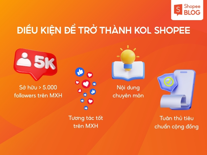 tiêu chuẩn để trở thành KOL Affiliate Shopee là gì