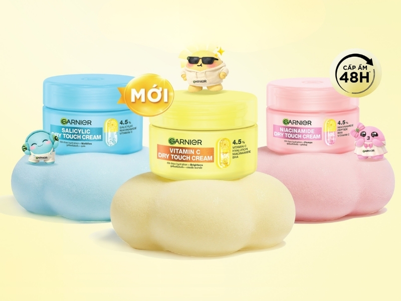 Kem dưỡng ẩm dạng mochi Garnier Dry Touch
