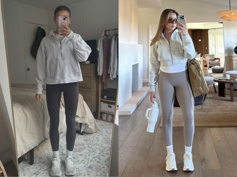 đồ tập gym legging xám