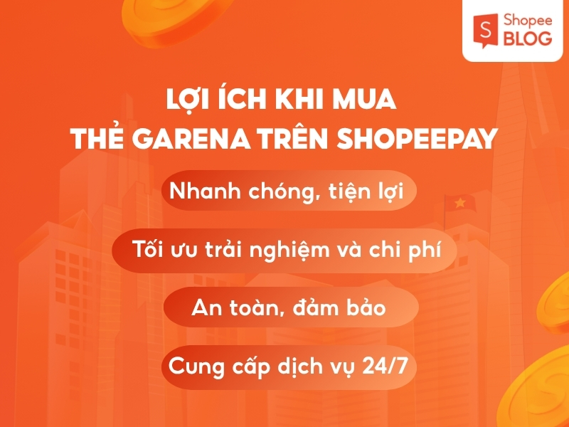Lợi ích khi mua thẻ Garena trên Shopee