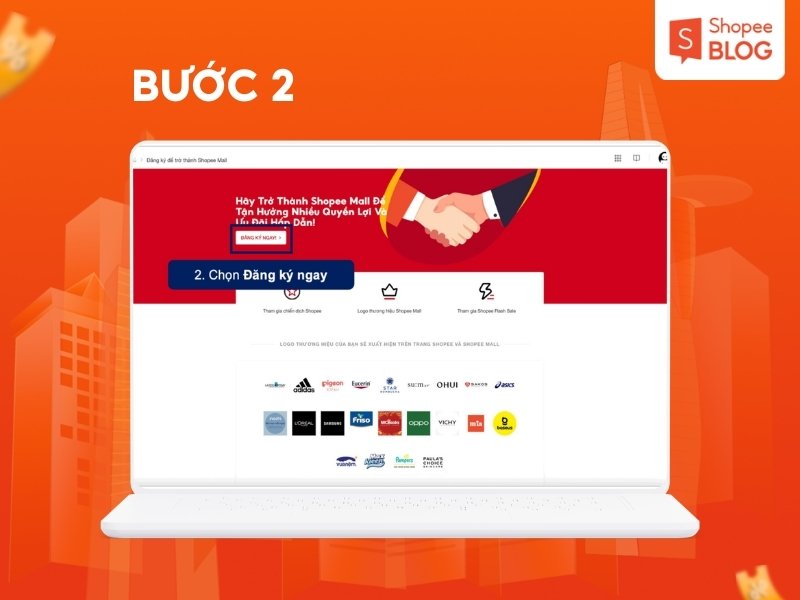 Quy trình đăng ký để thành Người bán Shopee Mall