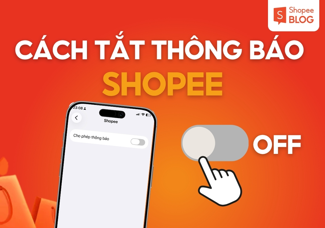 cách tắt thông báo shopee