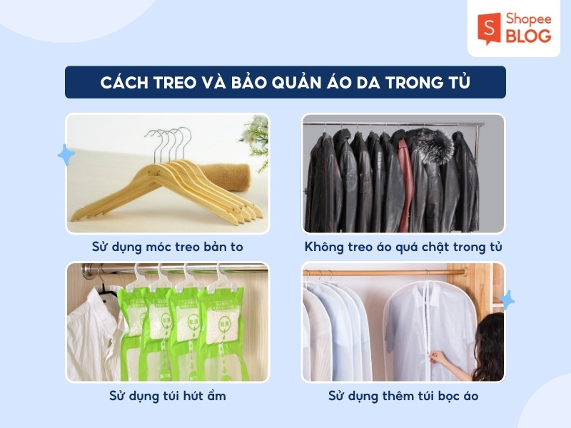 Cách bảo quản áo da trong tủ