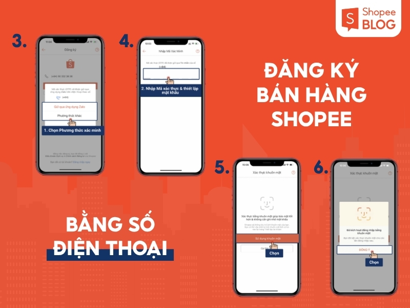 Cách tạo tài khoản trên shopee để bán hàng bằng số điện thoại