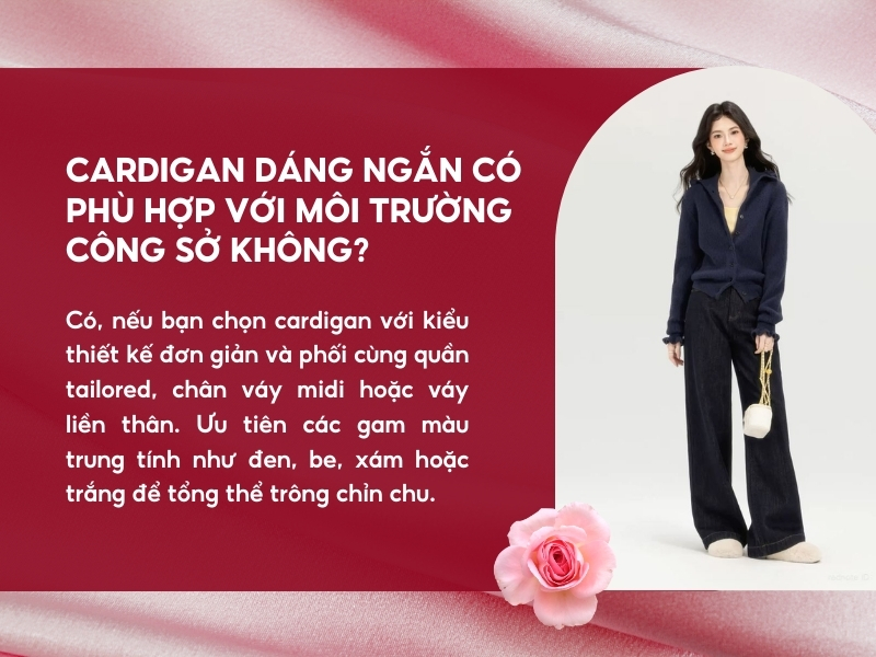Cardigan dáng ngắn có phù hợp với môi trường công sở không? 