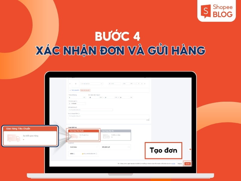 Cách gửi hàng Shopee Express trực tiếp trên website