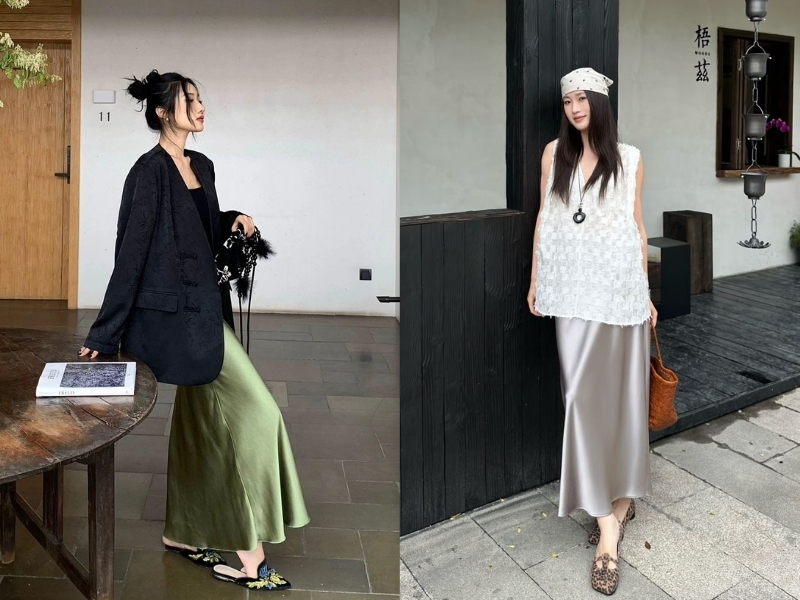 Chân váy lụa sang chảnh 