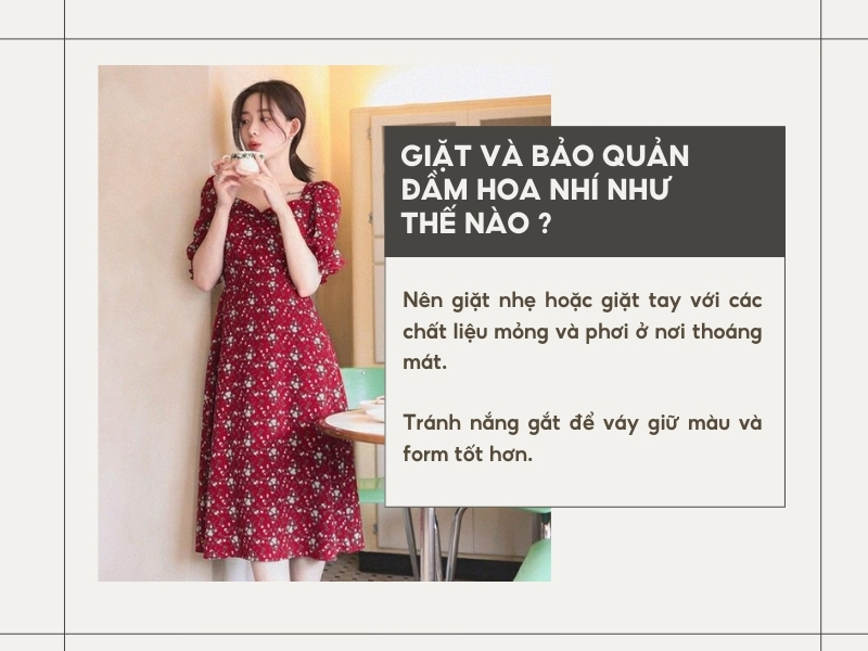 Giặt và bảo quản đầm hoa nhí như thế nào để váy giữ phom và màu lâu hơn?