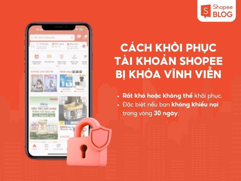 Khôi phục tài khoản shopee bị khoá