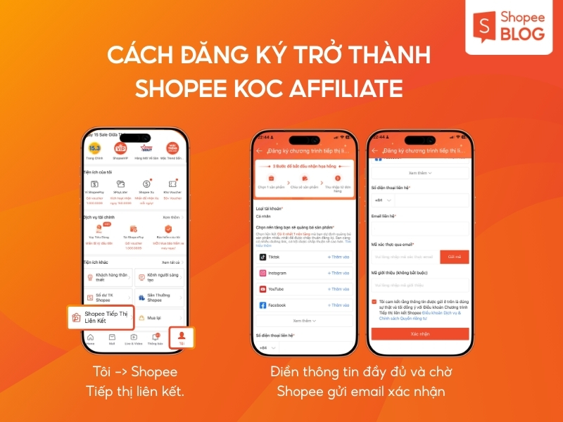 Cách đăng ký KOC Shopee