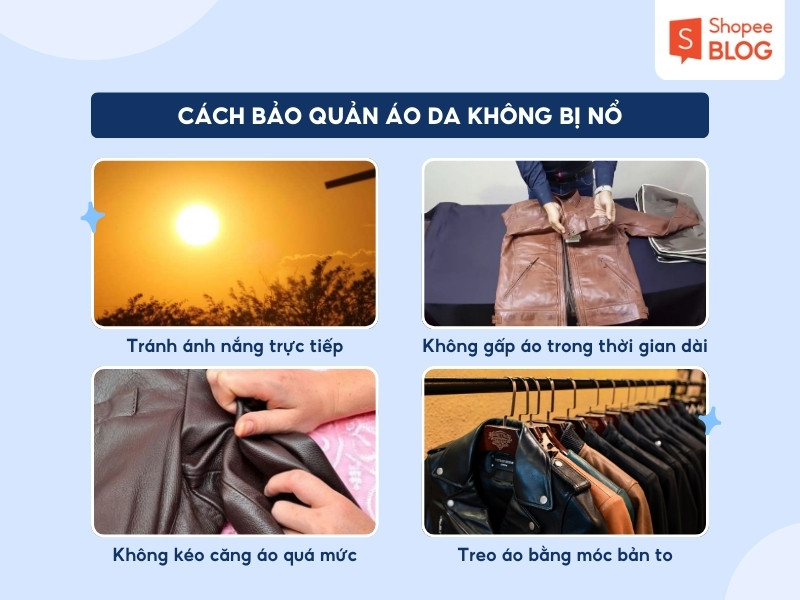 Cách bảo quản áo da không bị nổ
