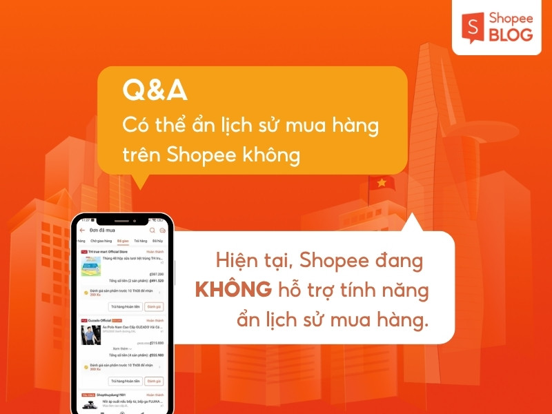 Giải đáp có thể ẩn lịch sử mua hàng Shopee không