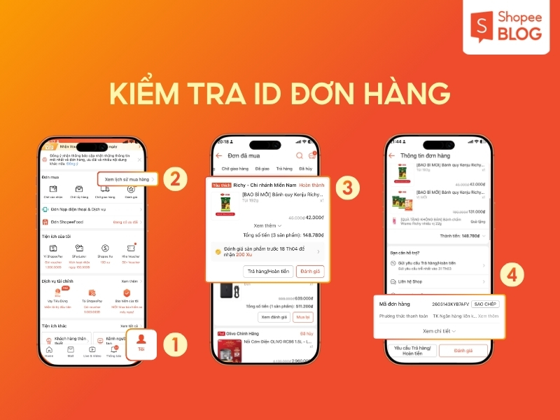 cách tra cứu ID đơn hàng