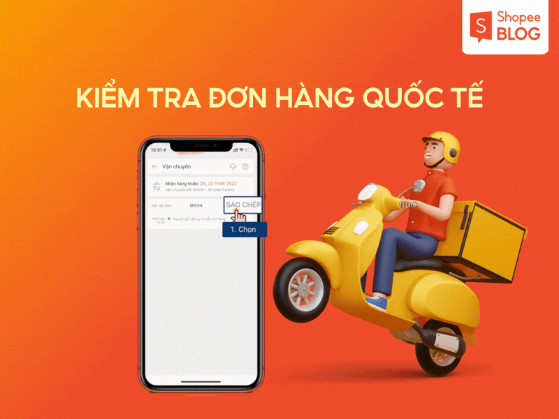 Kiểm tra đơn hàng Shopee quốc tế