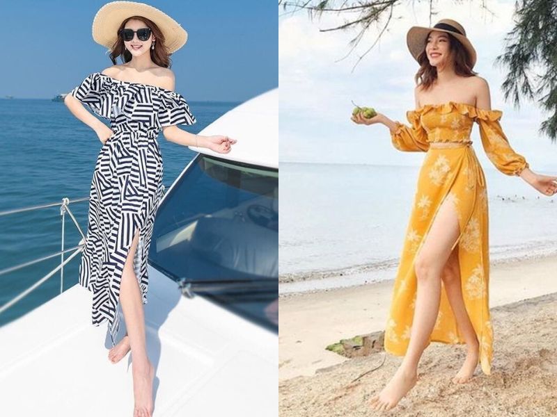 đầm trễ vai
