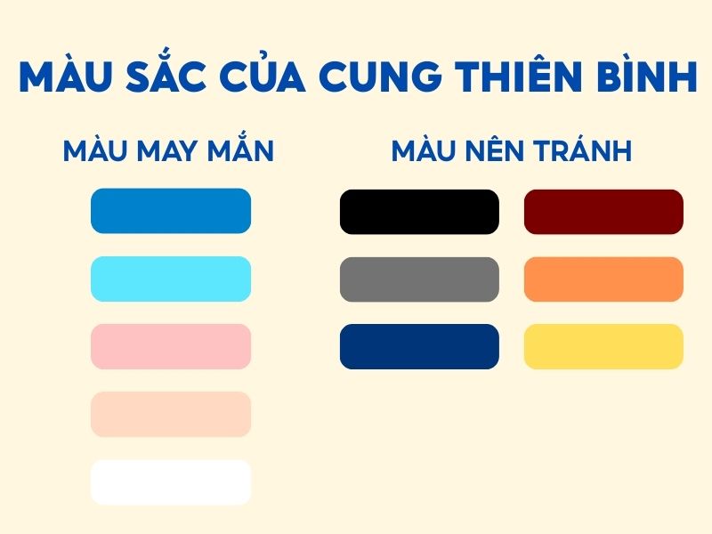 màu may mắn của cung thiên bình là màu gì màu xui xẻo của cung thiên bình là màu gì