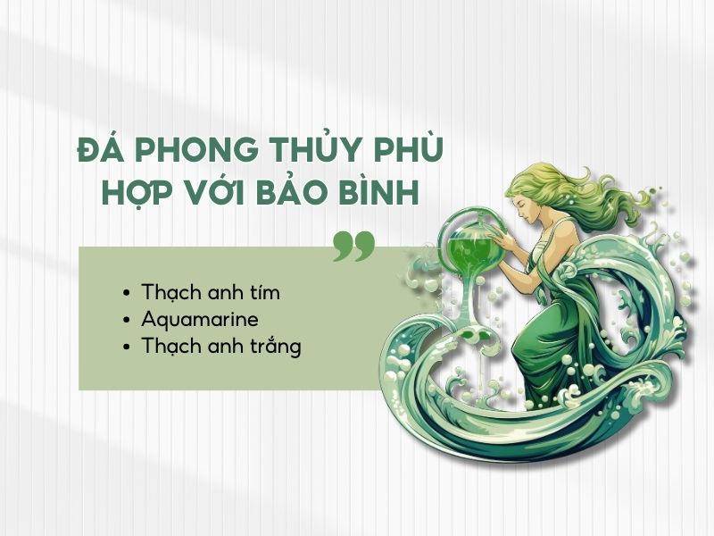 Đá phong thủy phù hợp với cung Bảo Bình