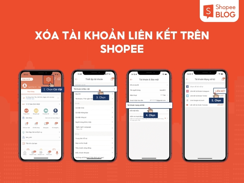 Hướng dẫn cách xóa tài khoản trên Shopee 