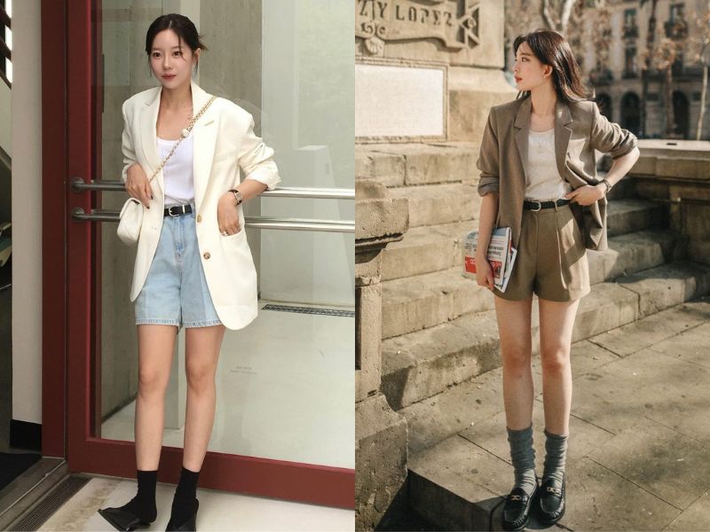 áo blazer quần short