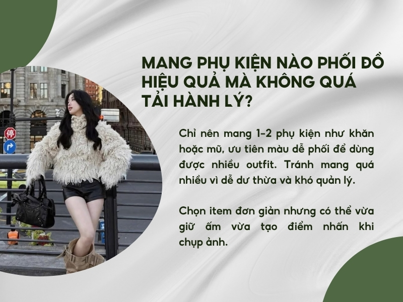 Mang phụ kiện thế nào để phối đồ hiệu quả mà không quá tải hành lý? 