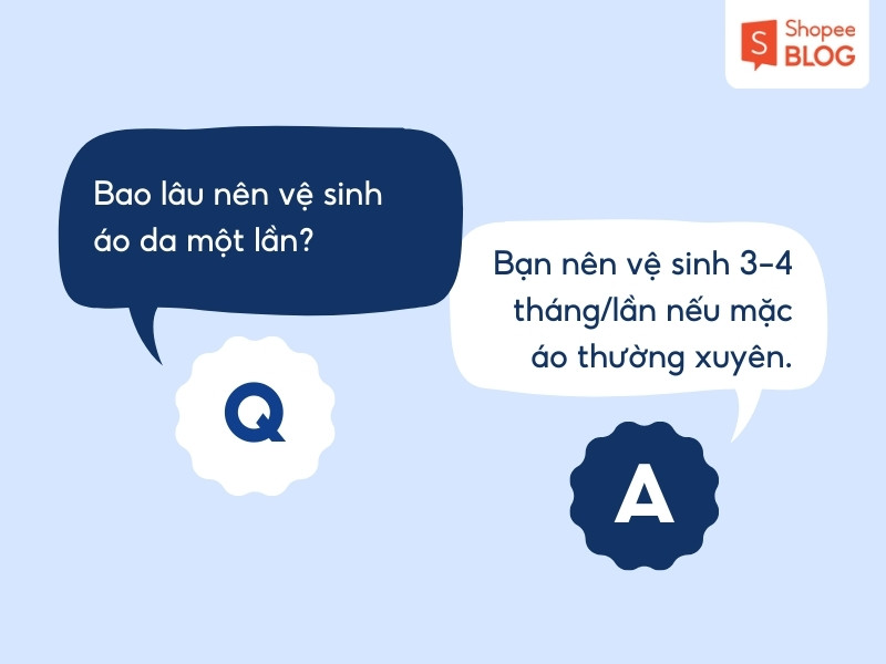 Tần suất vệ sinh áo da