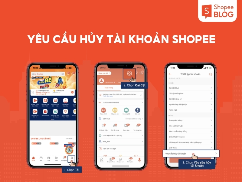 Hướng dẫn cách xóa tài khoản trên Shopee 