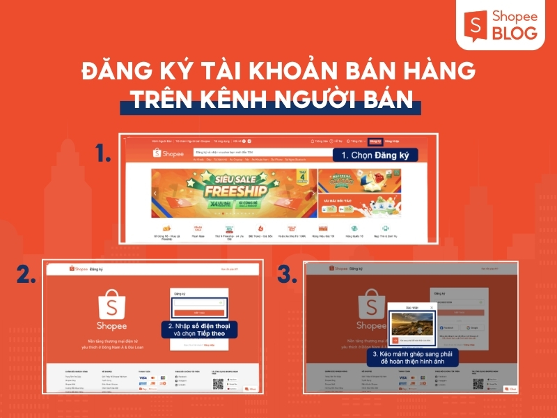 Cách tạo tài khoản bán hàng trên Shopee bằng máy tính