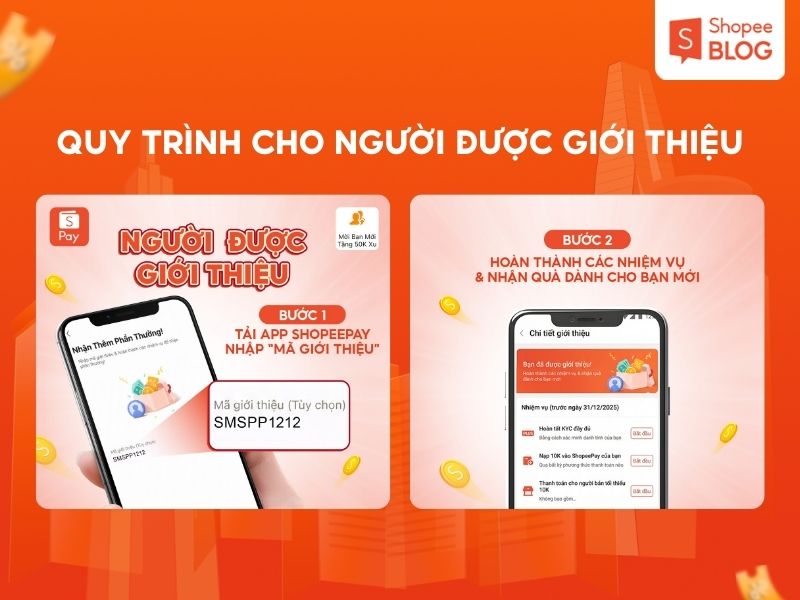 Hướng dẫn giới thiệu bạn mới nhận thưởng ShopeePay