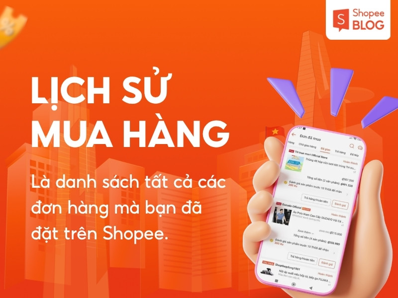 Lịch sử mua hàng Shopee
