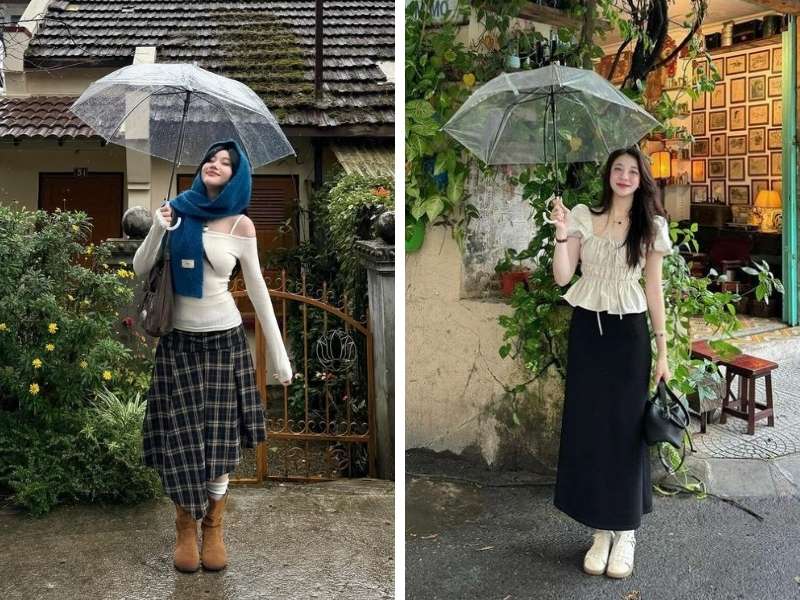 Cách phối croptop và chân váy đi Sapa