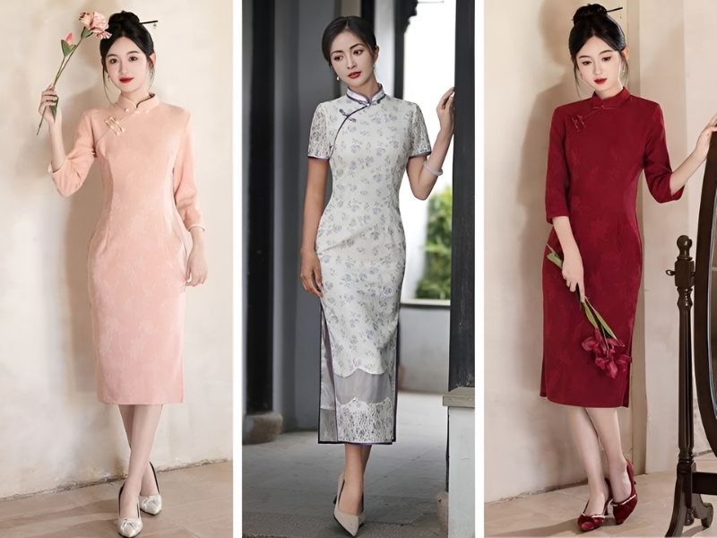 Mặc sườn xám với giày mũi nhọn  