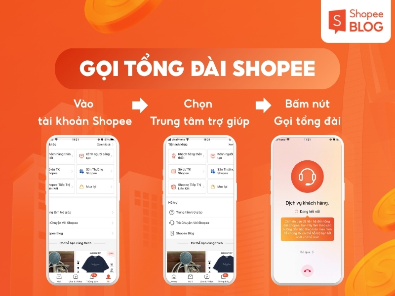 Hủy liên kết Shopee và ShopeePay bằng tổng đài