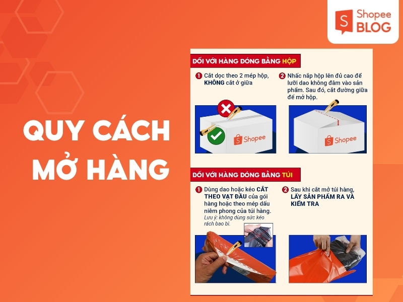 Mở bao bì đúng cách 