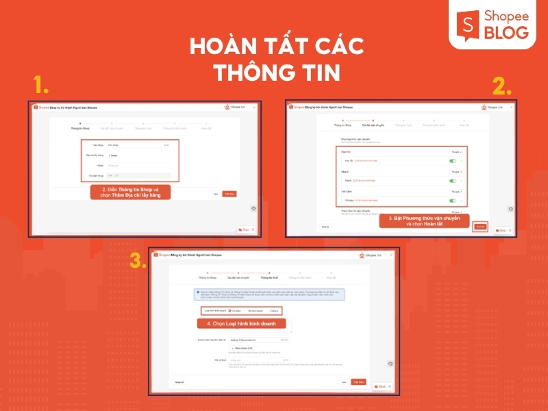 Cách tạo tài khoản bán hàng trên Shopee bằng máy tính