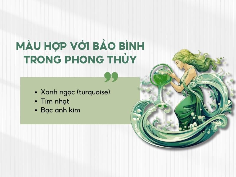 Tím nhạt được xem là màu sắc giúp kích thích trực giác và sự sáng tạo của Bảo Bình