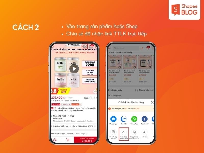 Cách lấy link Shopee Affiliate