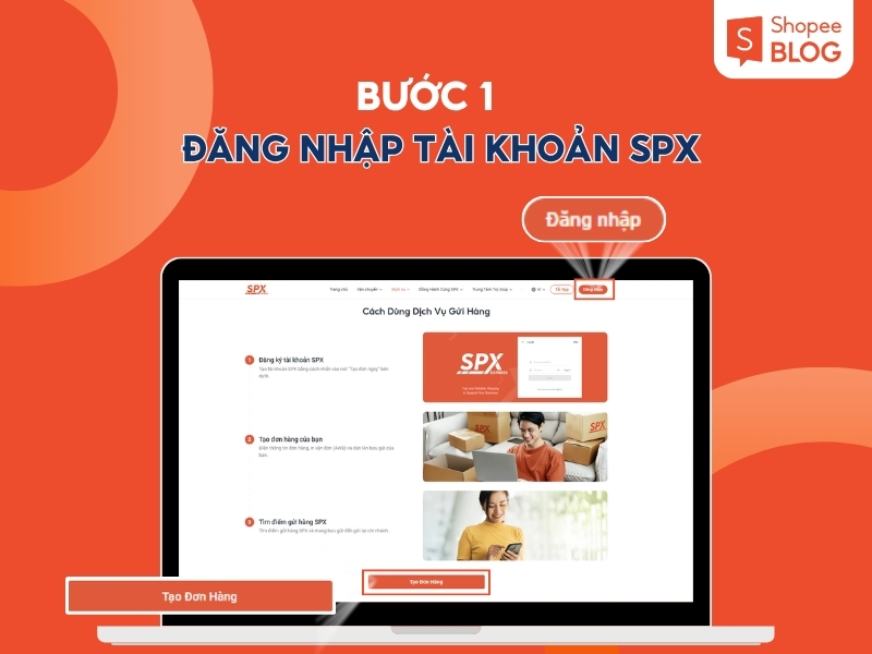 Cách gửi hàng Shopee Express trực tiếp trên website