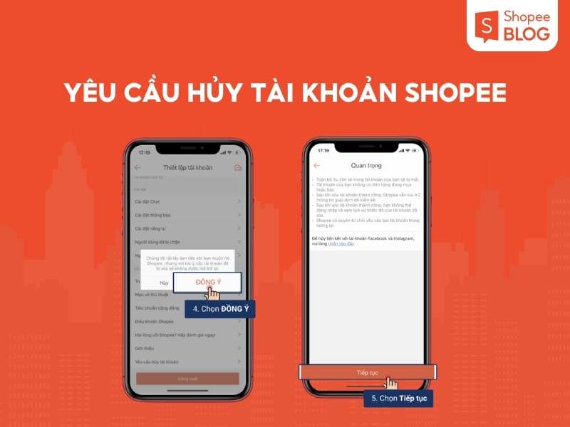 Hướng dẫn cách xóa tài khoản trên Shopee 