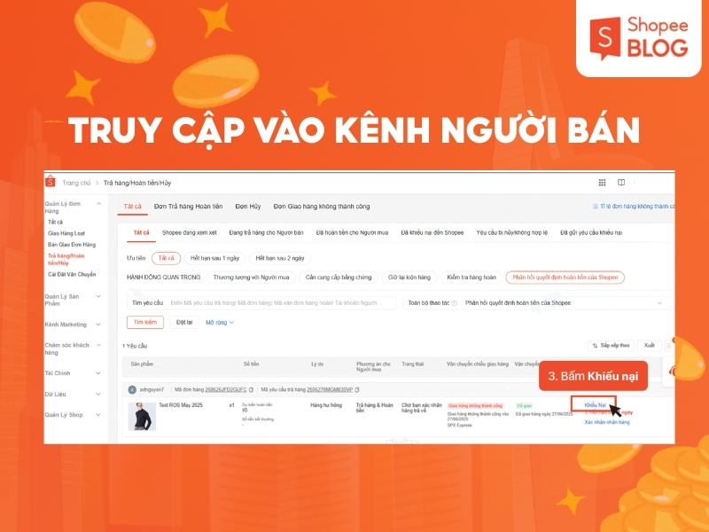 Khiếu nại trong kênh người bán
