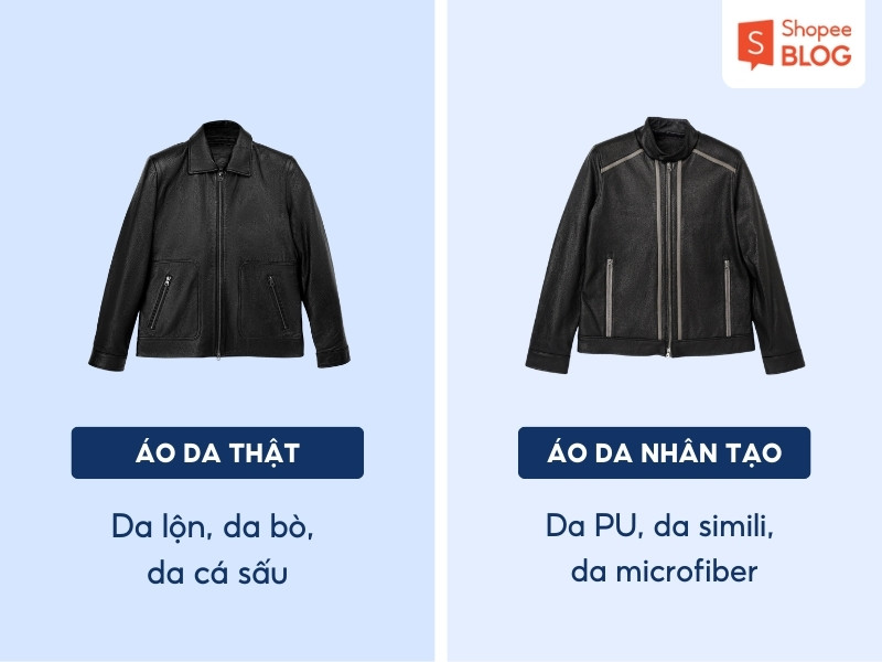 Các loại áo da phổ biến
