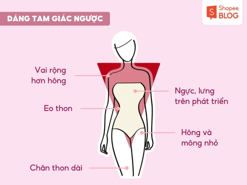 Cách nhận biết dáng người tam giác ngược