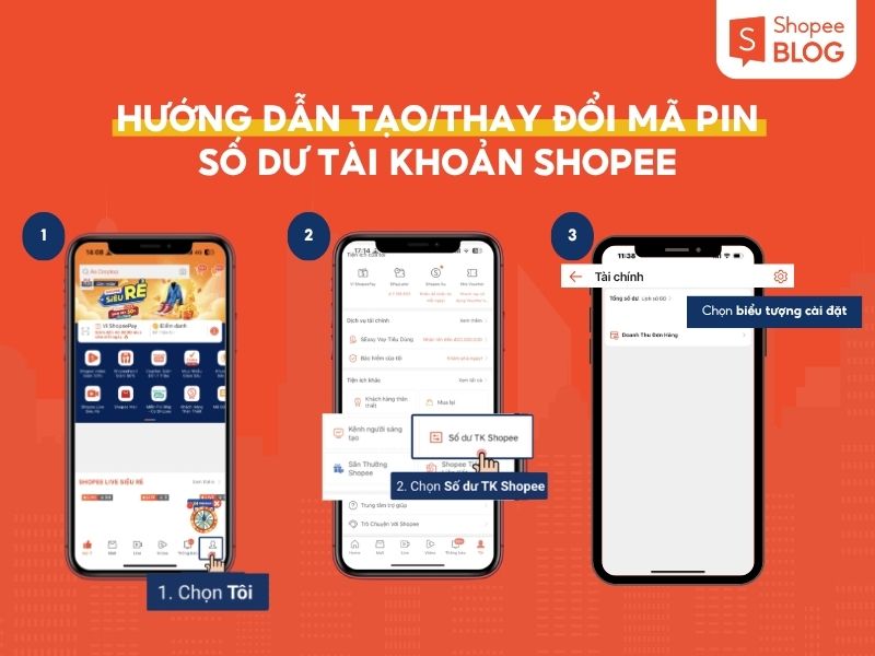 Hướng dẫn cách tạo mã PIN trên số dư tài khoản Shopee