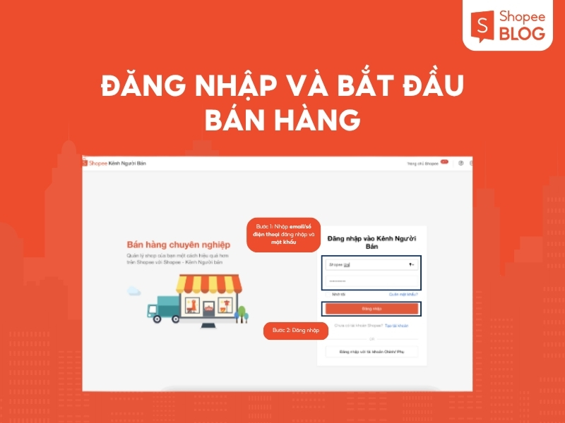 Cách tạo tài khoản bán hàng trên Shopee bằng máy tính