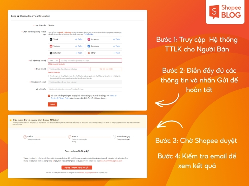 Hướng dẫn đăng ký Shopee Affiliate KOL